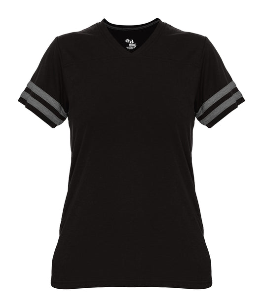 LADIES TRI-BLEND FAN TEE