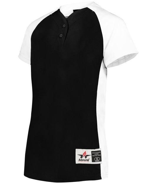 LADIES TWO-BUTTON SOFTBALL JERSEY