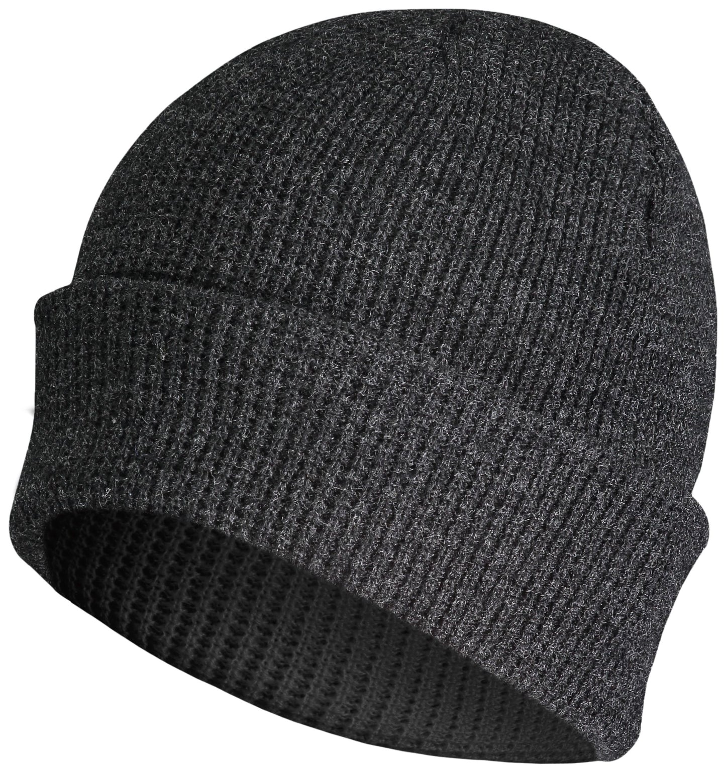 WAFFLE KNIT CUFF BEANIE