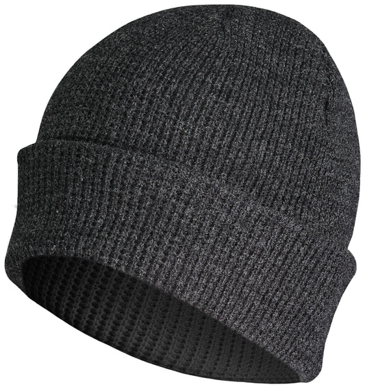 WAFFLE KNIT CUFF BEANIE