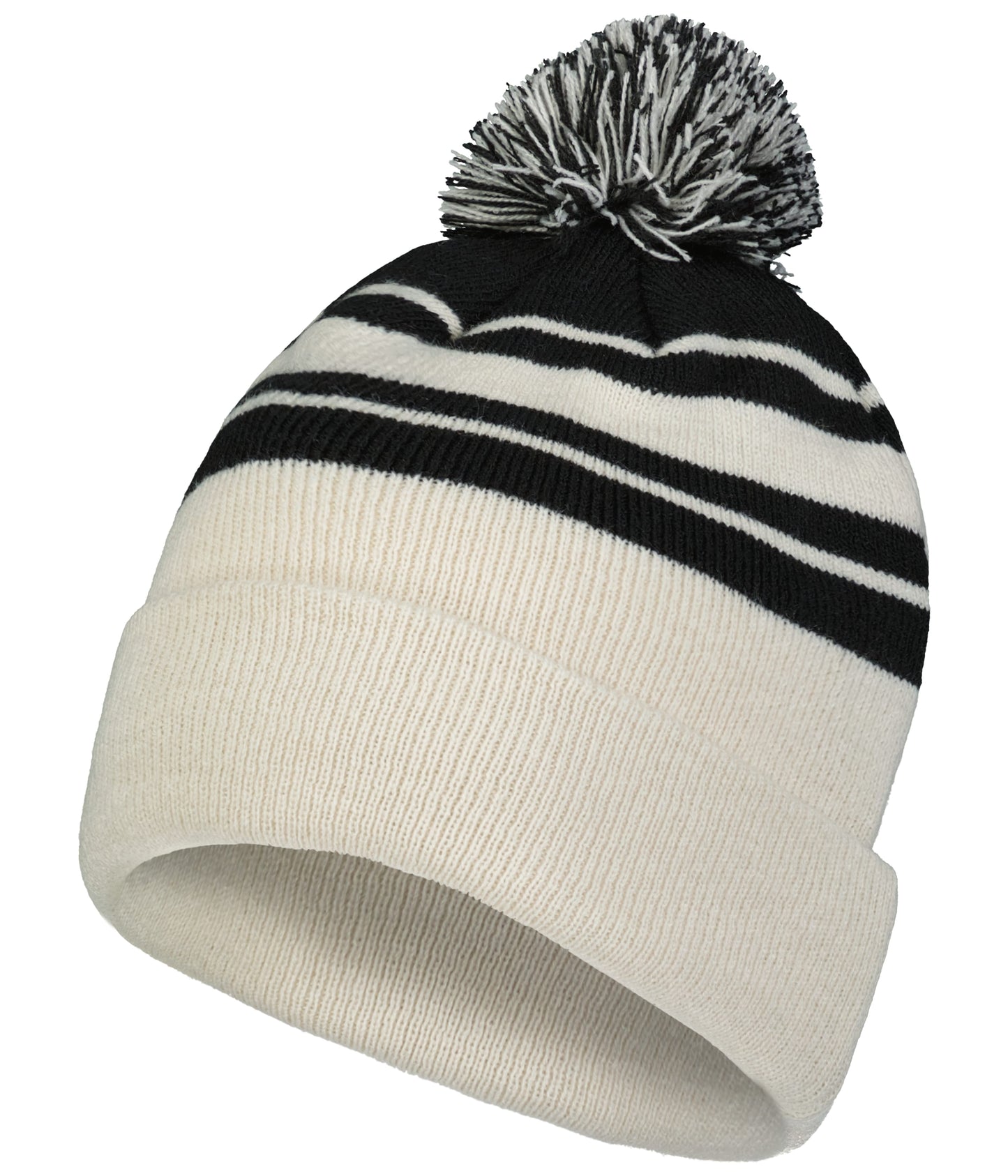 KNIT FOLD OVER POM-POM BEANIE