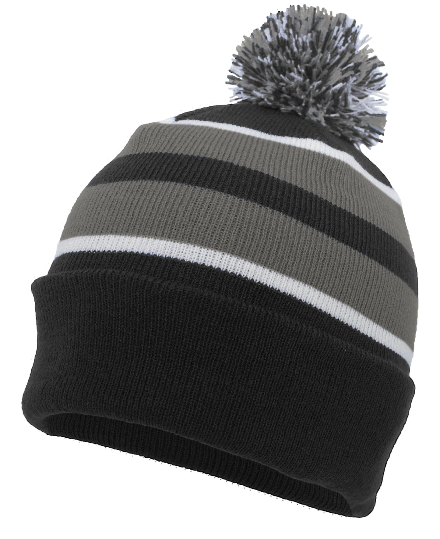 KNIT FOLD OVER POM-POM BEANIE