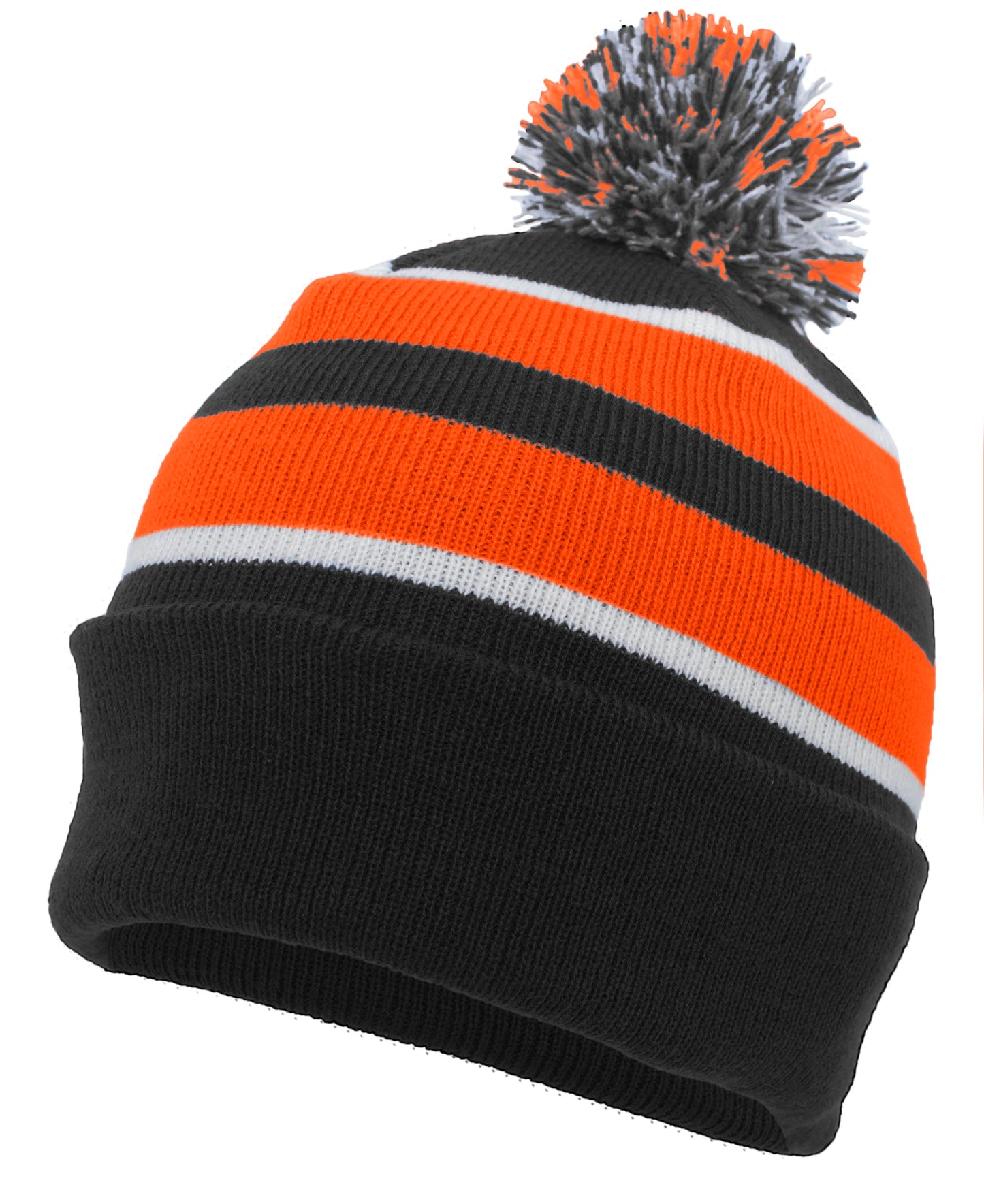 KNIT FOLD OVER POM-POM BEANIE