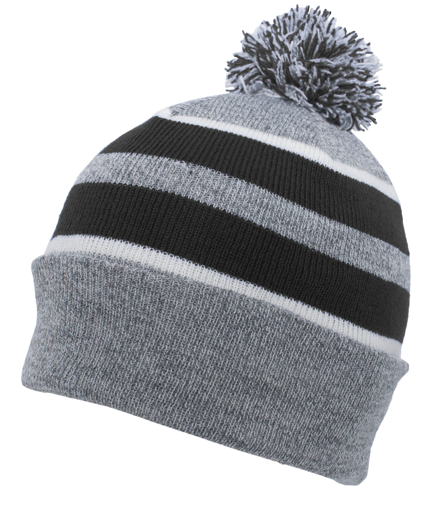 KNIT FOLD OVER POM-POM BEANIE