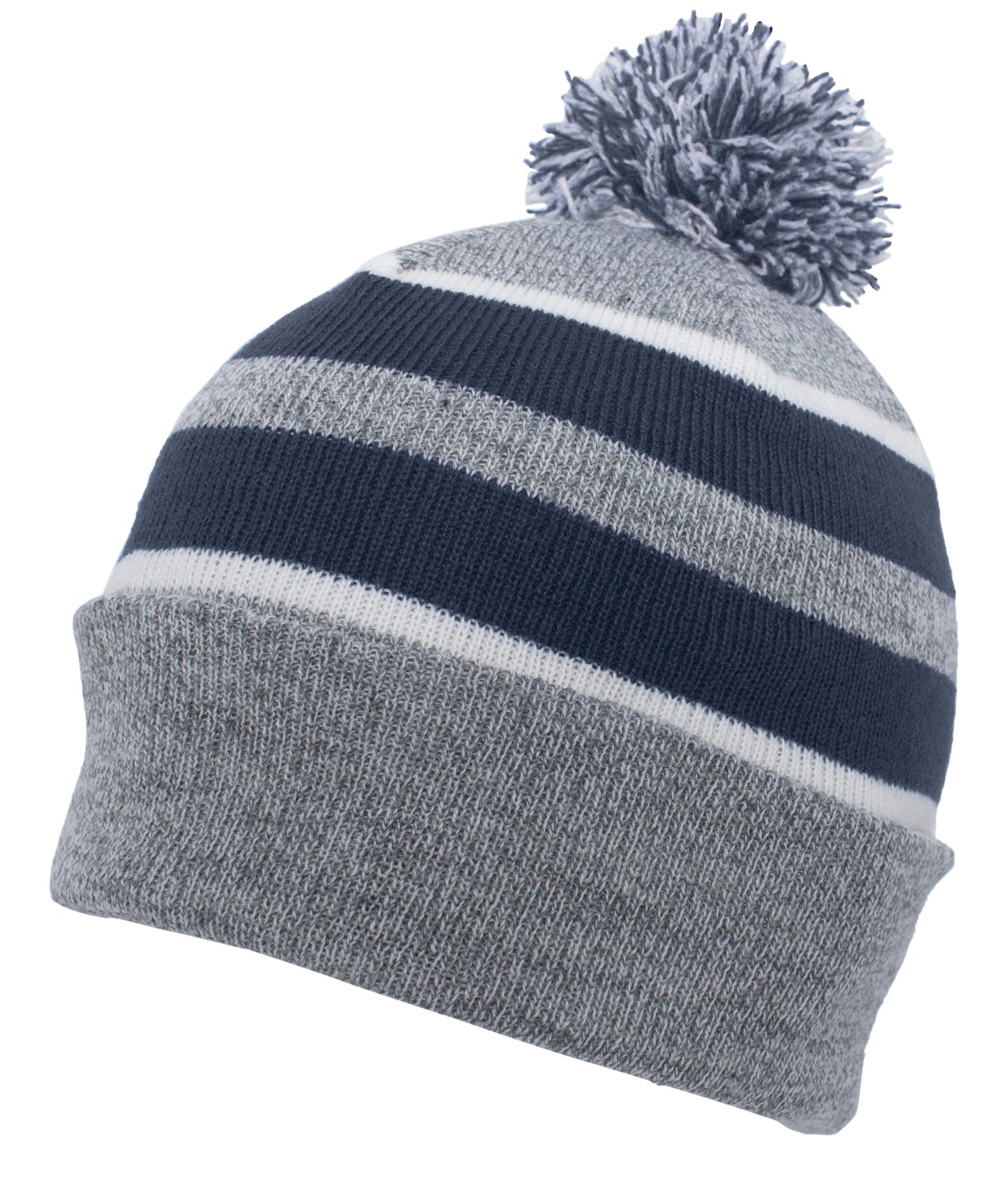 KNIT FOLD OVER POM-POM BEANIE