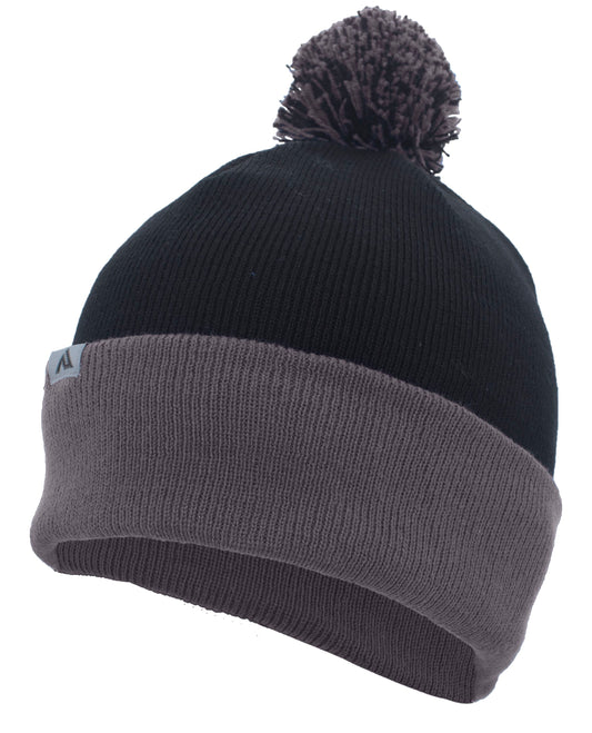 KNIT FOLD OVER POM-POM BEANIE