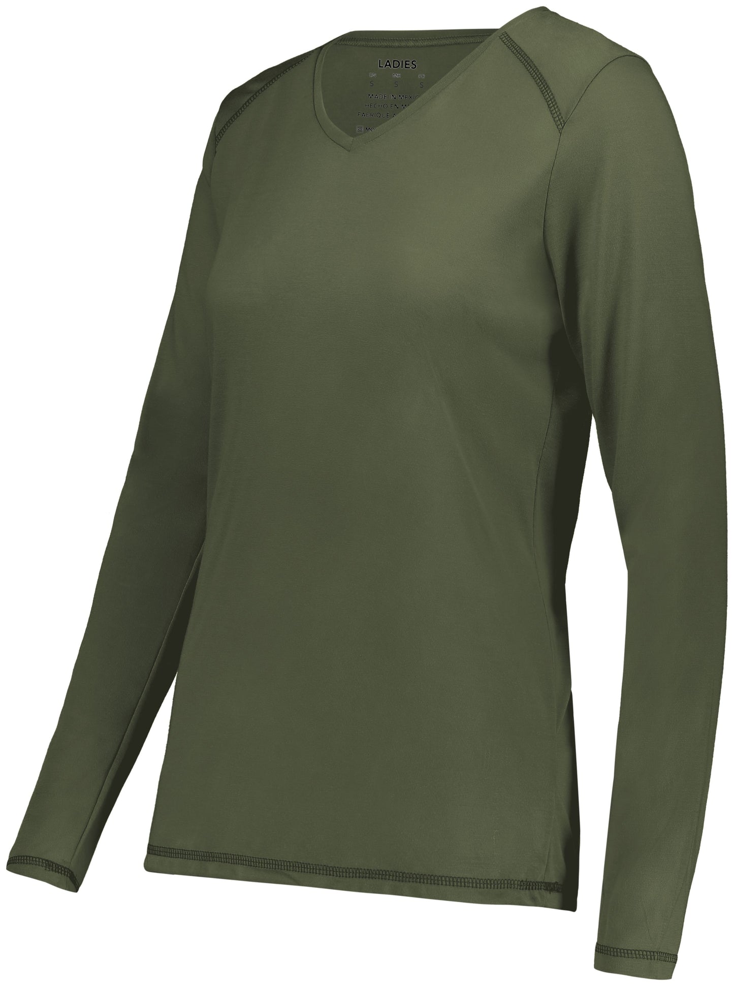 LADIES SUPER SOFT-SPUN POLY LONG SLEEVE TEE