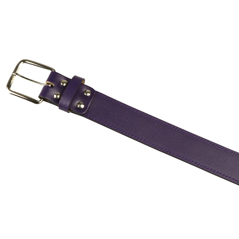 Genuine Bonded Leather Belt PURPLE S
