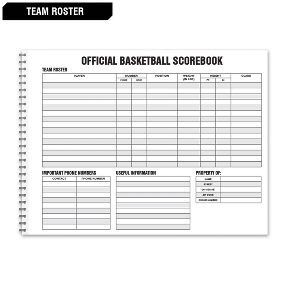 Basketball Score Book
