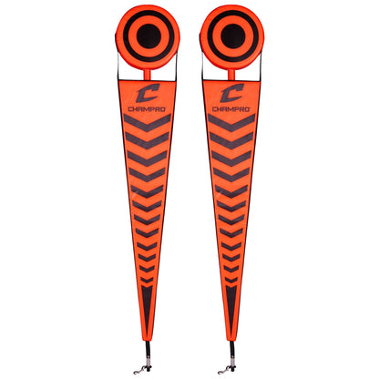 2 BULL'S EYES W/CHAIN | FOOTBALL FIELD MARKER SET