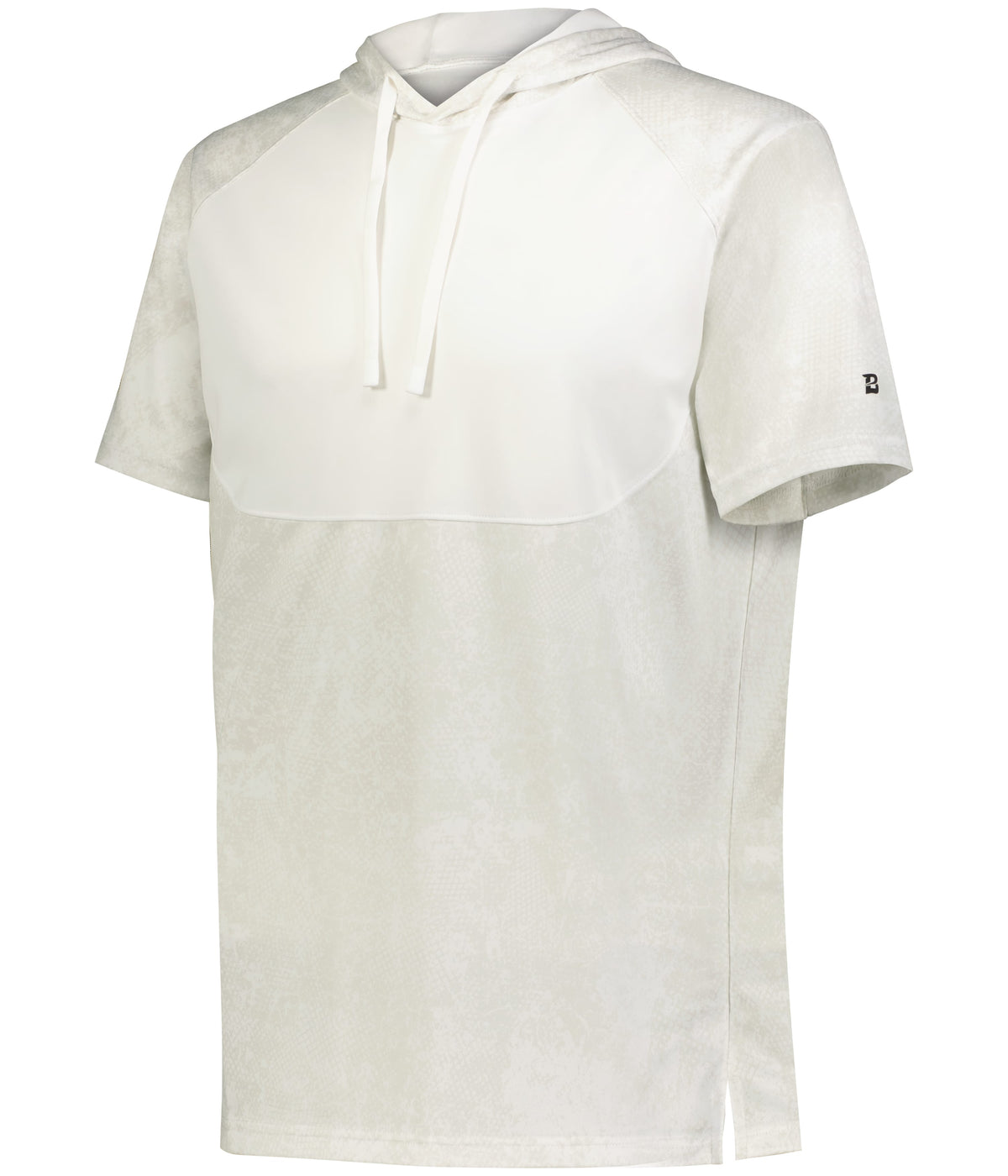 STADIUM PRINT SHORT-SLEEVE HOODED T-SHIRT POLYESTER