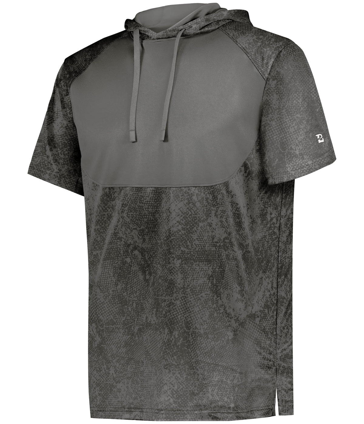 STADIUM PRINT SHORT-SLEEVE HOODED T-SHIRT POLYESTER