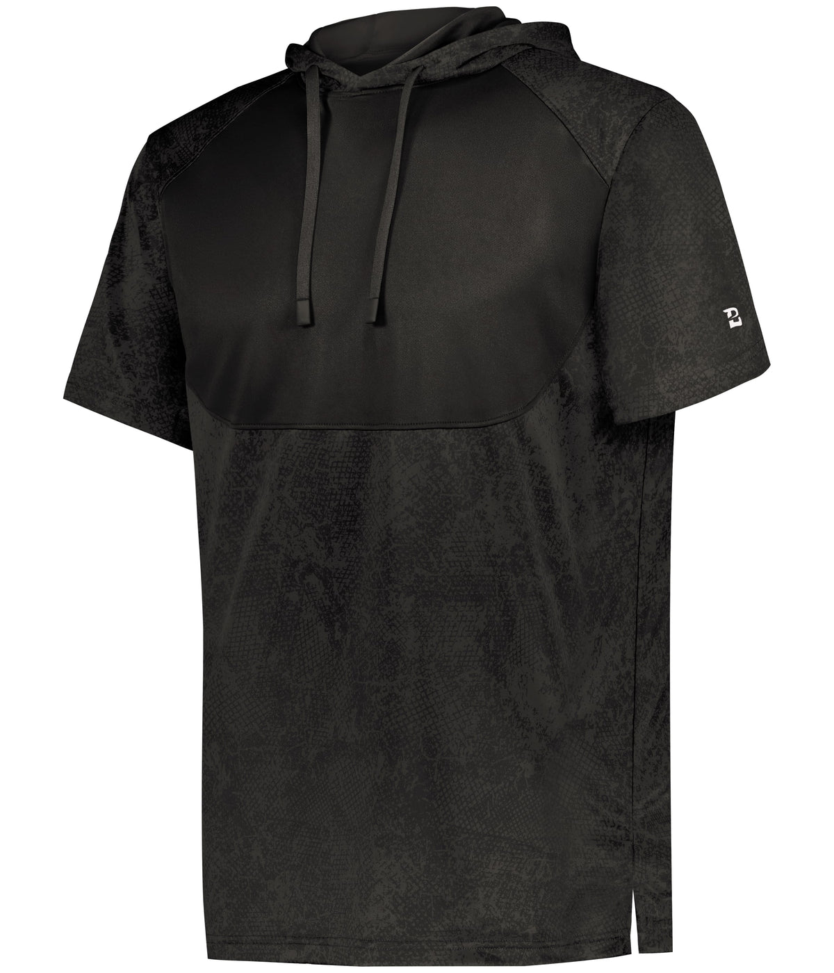 STADIUM PRINT SHORT-SLEEVE HOODED T-SHIRT POLYESTER