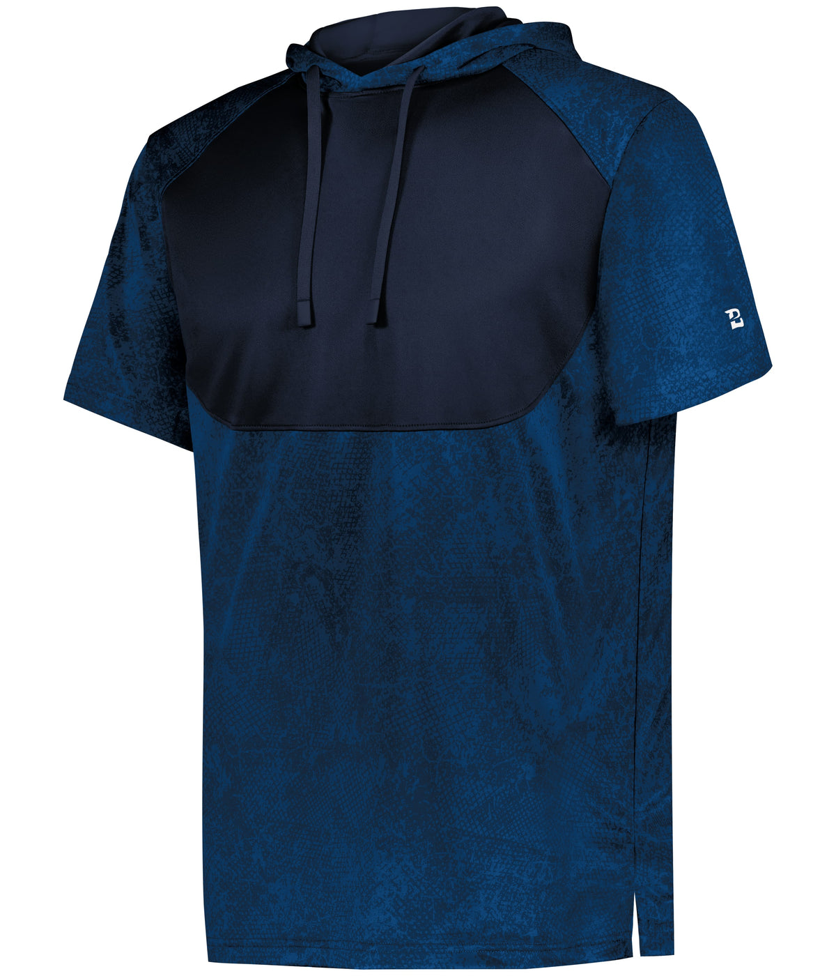 STADIUM PRINT SHORT-SLEEVE HOODED T-SHIRT POLYESTER