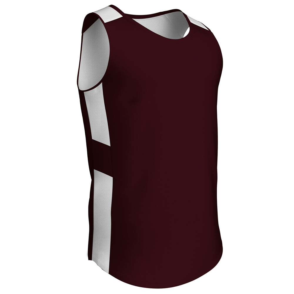 CROSSOVER Reversible Basketball Jersey MAROONWHITE M