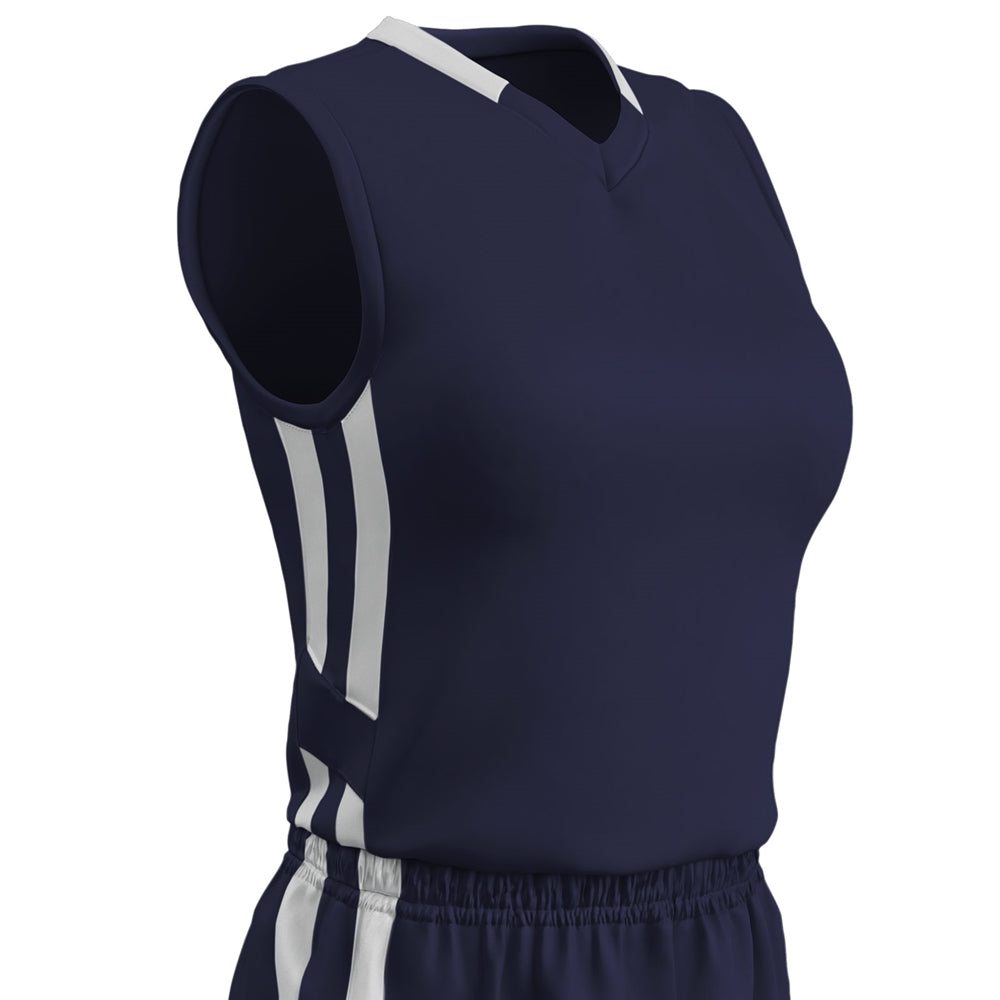 Muscle DRI-GEAR Basketball Jersey - Women's NAVYWHITE S
