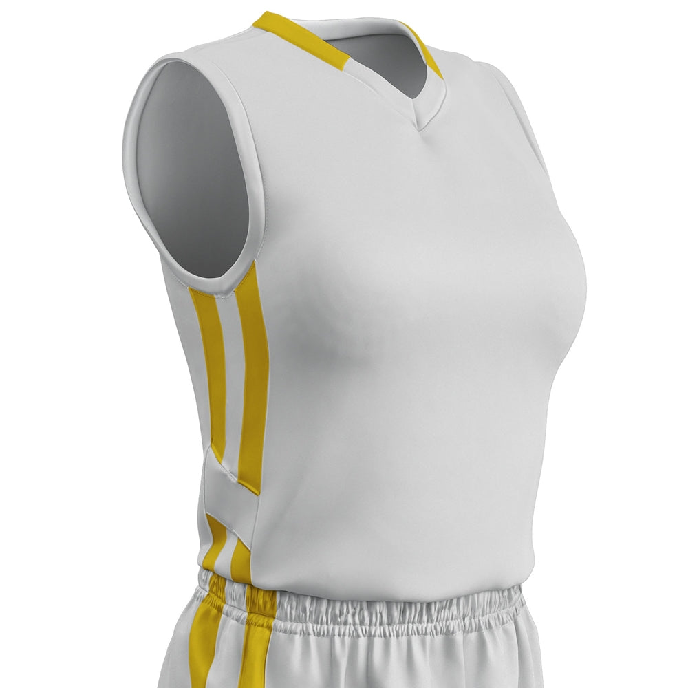 Muscle DRI-GEAR Basketball Jersey - Women's WHITEGOLD S