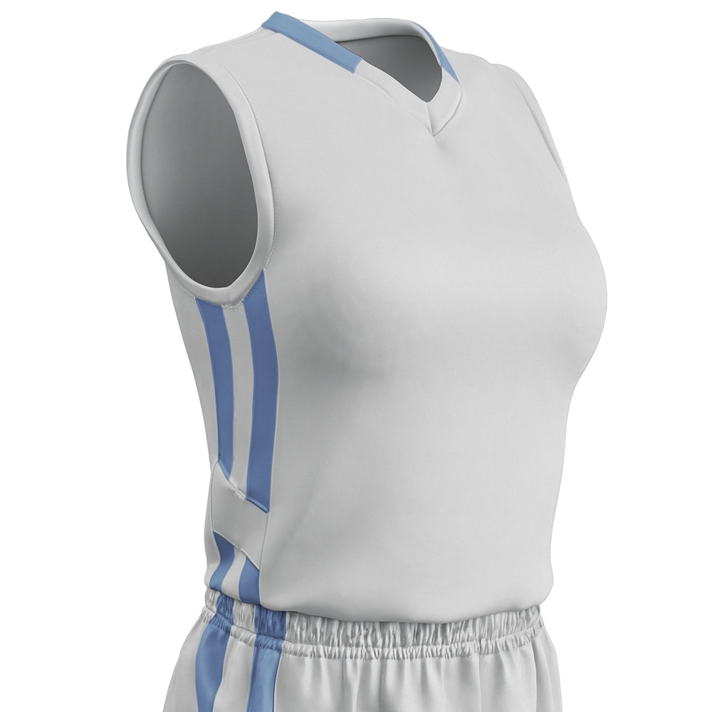 Muscle DRI-GEAR Basketball Jersey - Women's WHITELIGHTBLUE 2XL