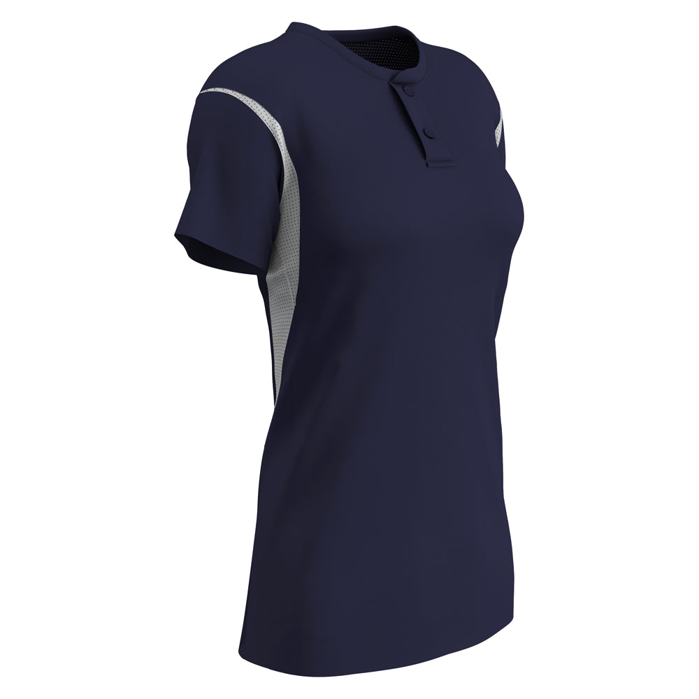 Legacy 2-Button Softball Jersey NAVYWHITE 2XL