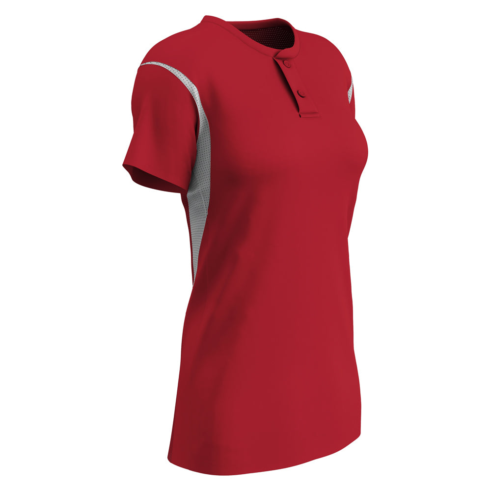 Legacy 2-Button Softball Jersey SCARLETWHITE S