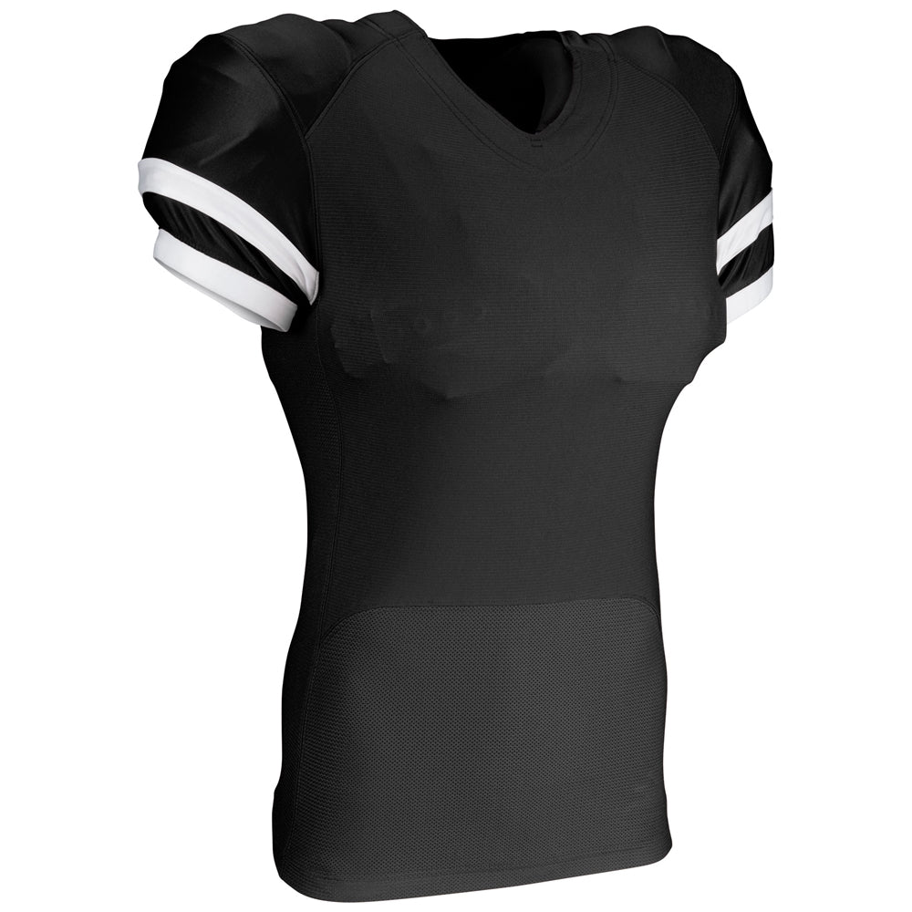 End Zone Football Jersey – Black/White 2XL