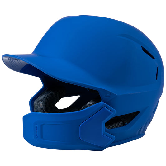 HXE MATTE BASEBALL HELMET W/JAW GUARD