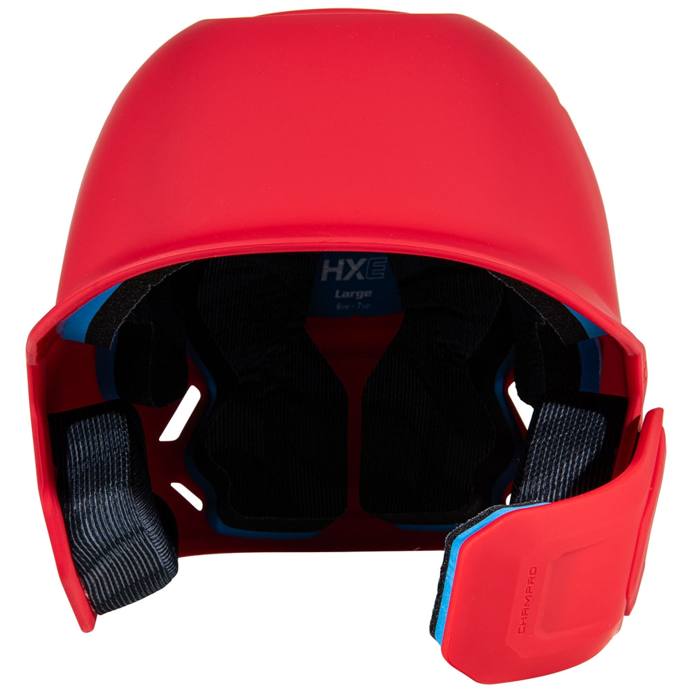 HXE Matte Baseball Helmet w/Jaw Guard