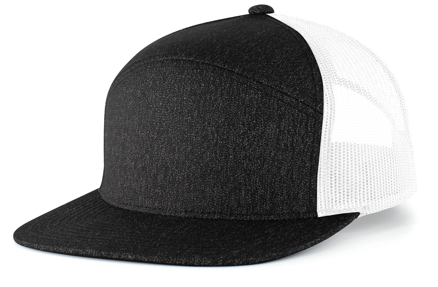 HEATHER 6-PANEL ARCH TRUCKER SNAPBACK CAP