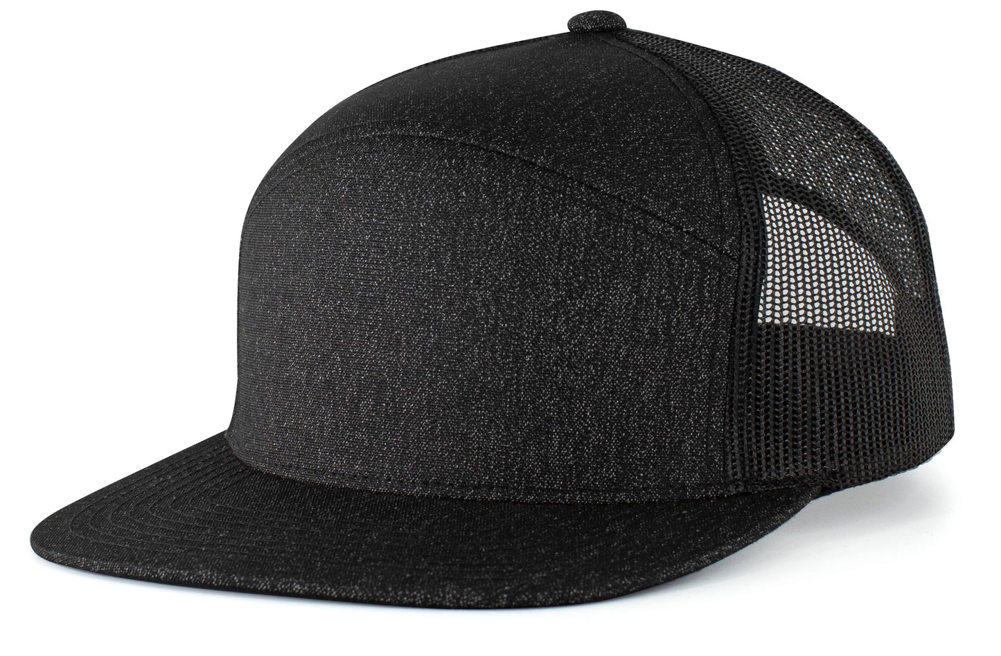 HEATHER 6-PANEL ARCH TRUCKER SNAPBACK CAP