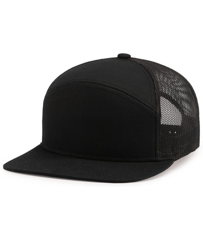 6-PANEL ARCH TRUCKER SNAPBACK CAP