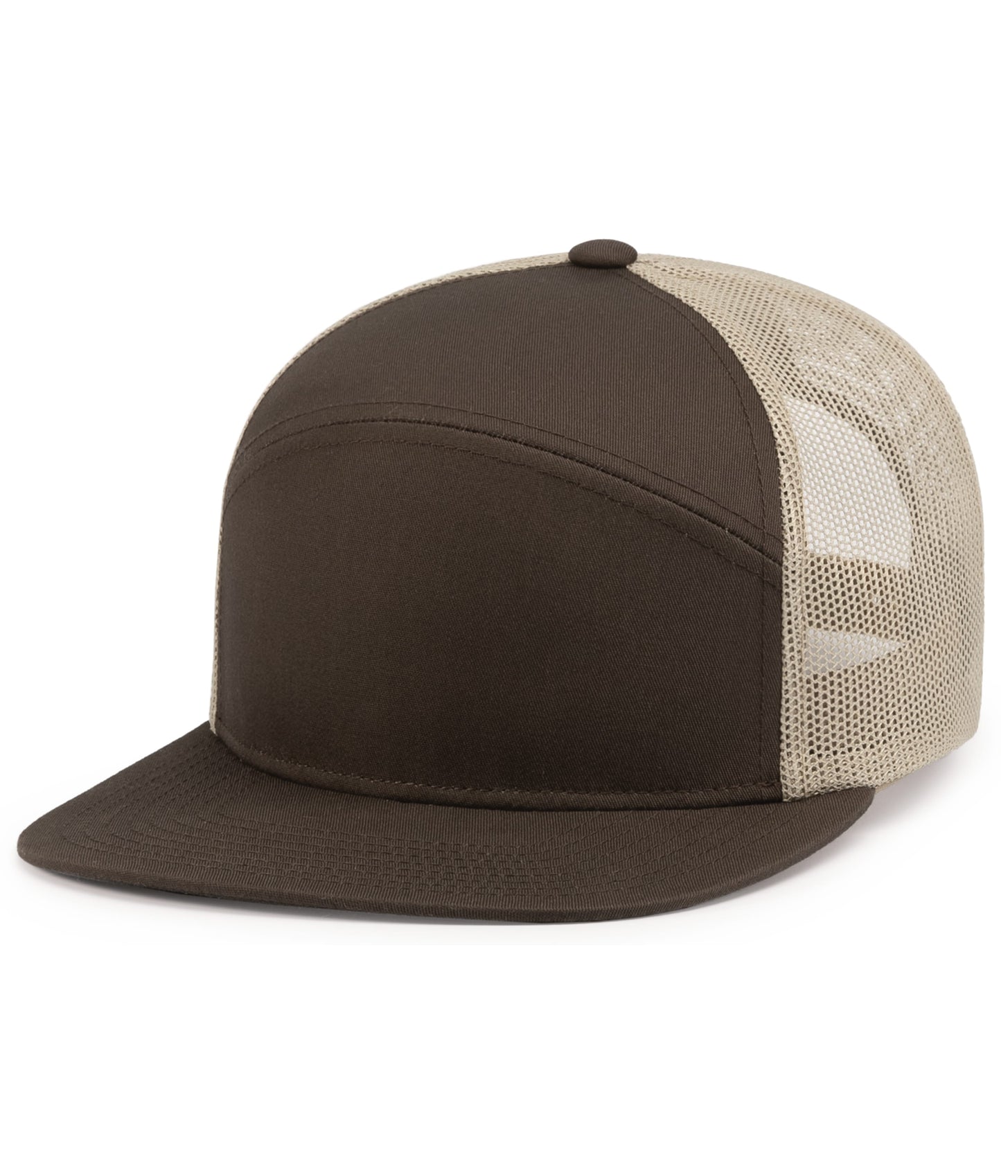 6-PANEL ARCH TRUCKER SNAPBACK CAP