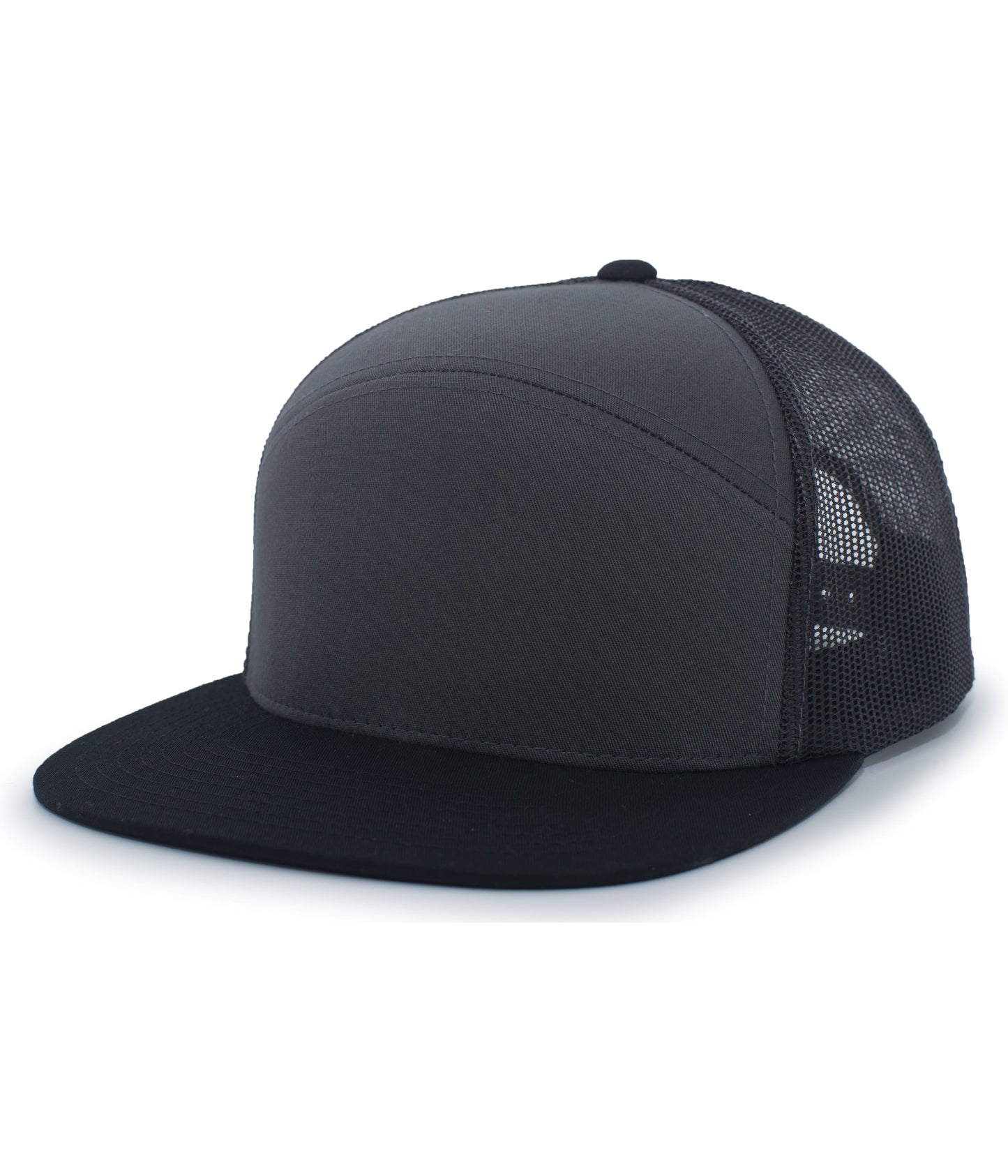6-PANEL ARCH TRUCKER SNAPBACK CAP